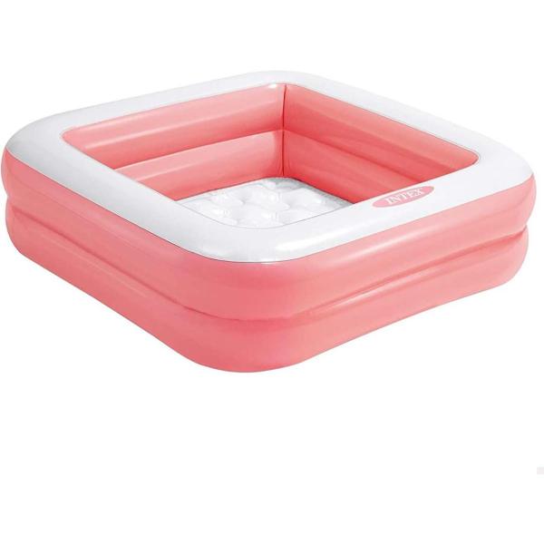 Imagem de Piscina Infantil Com Fundo Inflável 57L Rosa - Intex 57100