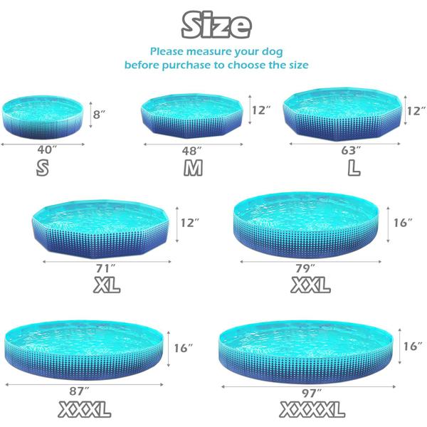 Piscina infantil dobrável para cães Jasonwell, plástico rígido, 150 cm Imagem de Piscina infantil dobrável para cães Jasonwell, plástico rígido, 150 cm