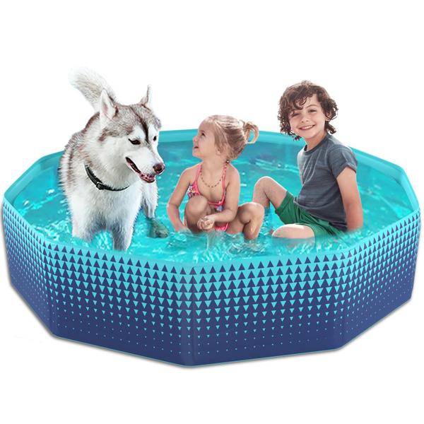 Piscina infantil dobrável para cães Jasonwell, plástico rígido, 150 cm Imagem de Piscina infantil dobrável para cães Jasonwell, plástico rígido, 150 cm