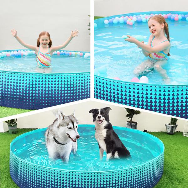 Piscina infantil dobrável para cães Jasonwell, plástico rígido, 150 cm Imagem de Piscina infantil dobrável para cães Jasonwell, plástico rígido, 150 cm