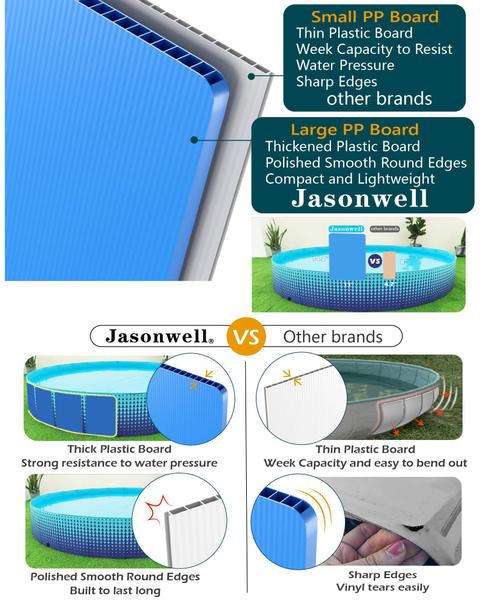 Piscina infantil dobrável para cães Jasonwell, plástico rígido, 150 cm Imagem de Piscina infantil dobrável para cães Jasonwell, plástico rígido, 150 cm