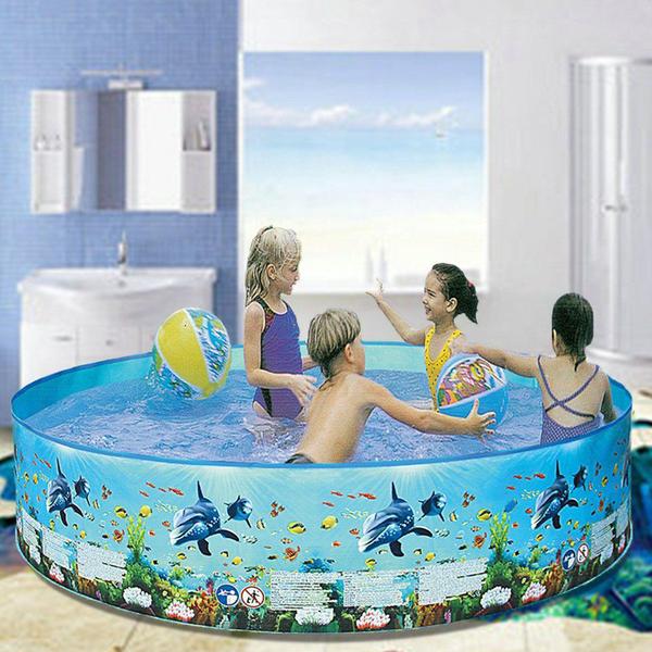 Imagem de Piscina infantil dobrável portátil contra crianças resistente a inflável Poo