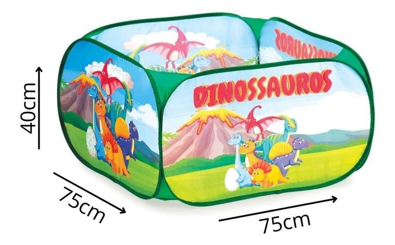 Piscina Infantil Grande Quadrada Com Bolinhas Dinossauros - Fabrincando Idéias Imagem de Piscina Infantil Grande Quadrada Com Bolinhas Dinossauros