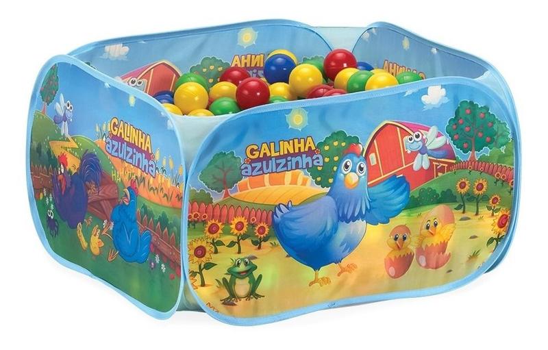 Imagem de Piscina Infantil Grande Quadrada Com Bolinhas