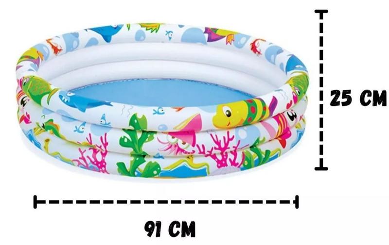 Imagem de Piscina Infantil Inflável 100 Litros Colorida + 50 Bolinhas