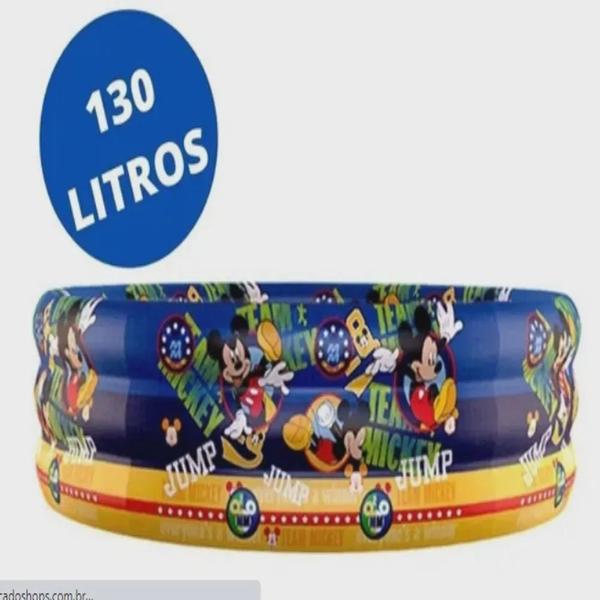 Imagem de Piscina infantil Inflável 130 Litros Mickey Etitoys 97x20cm 