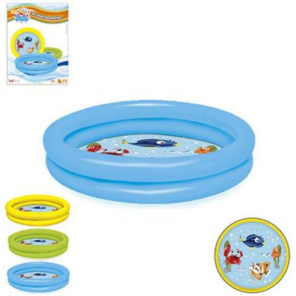 Imagem de Piscina Infantil Inflável 2 Anéis 61L Fundo Estampado