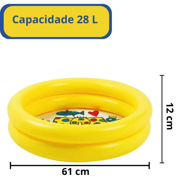 Imagem de Piscina Infantil Inflável 28 Litros Verão Bolinhas E Água