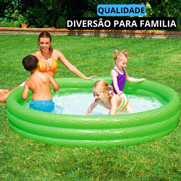 Imagem de Piscina Infantil Inflável 282 Litros 3 Anéis Grande Banheira Verão Bestway