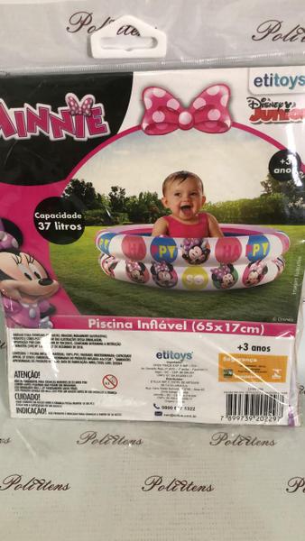 Imagem de Piscina Infantil Inflável 37 Lt Bebê Crianças Tema Minnie