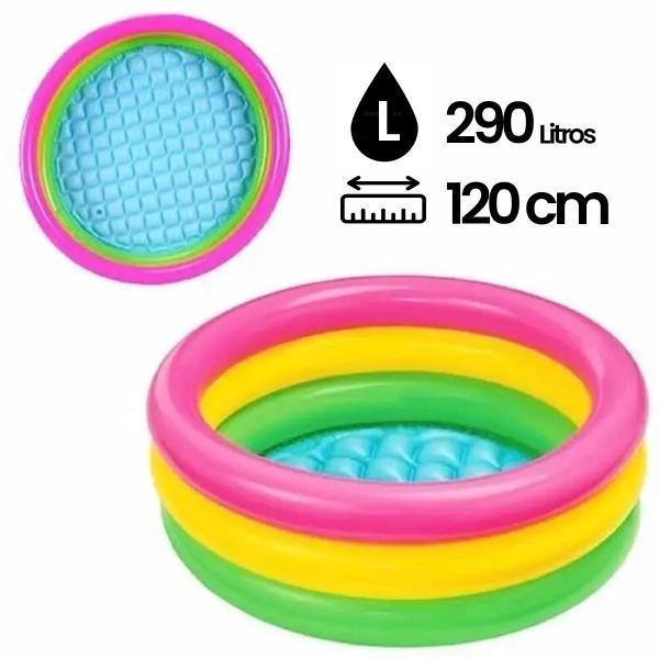 Imagem de Piscina Infantil Inflável Água Bolinhas 120cm 290 L Crianças