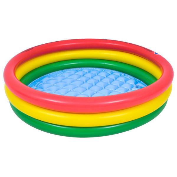 Imagem de Piscina Infantil Inflável Colorida 395L Mais Bomba 29Cm