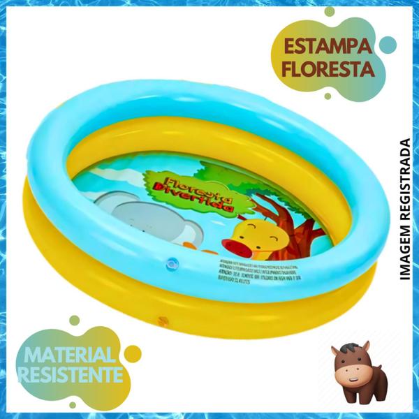 Imagem de Piscina Infantil Inflável Criança Praia Estampa Personagens 21 Litros