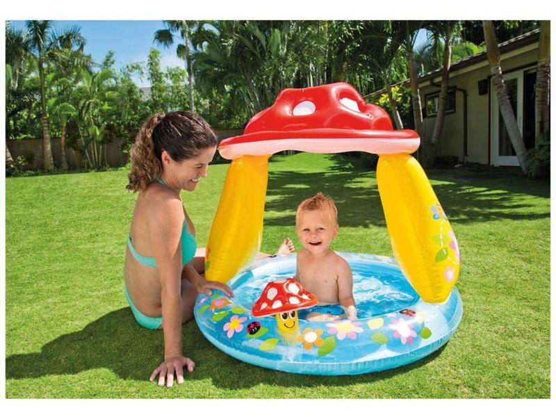 Imagem de Piscina Infantil Inflável Intex - 45L Redonda Cogumelo Divertido