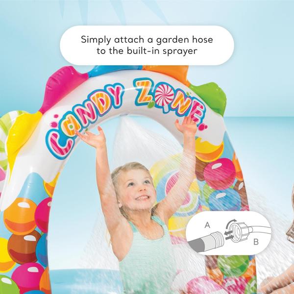 Imagem de Piscina infantil inflável Intex Candy Zone com pulverizador de água