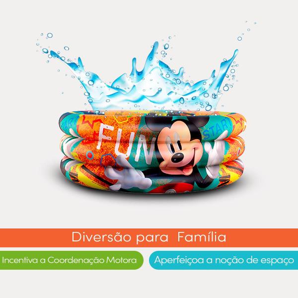 Piscina Infantil Inflável Mickey 100 litros + 50 Bolinhas - Brinquedos de Montar Imagem de Piscina Infantil Inflável Mickey 100 litros + 50 Bolinhas