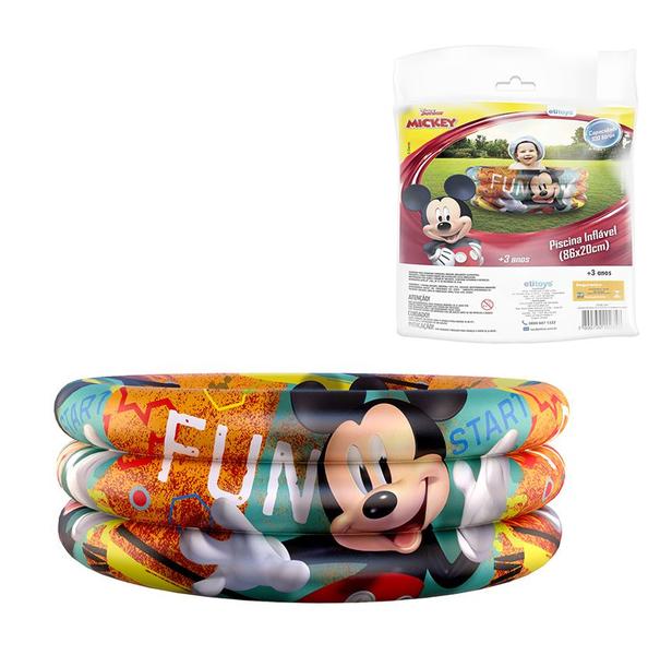 Imagem de Piscina Infantil Inflável Mickey 100l 86cm X 20cm SEM Caixa Crianças Calor Verão Presente Filhos