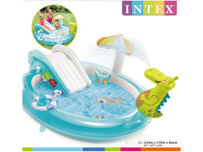 Imagem de Piscina Infantil Inflável Redonda 160L - Wetset Playground Gator