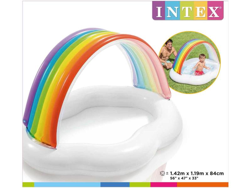 Imagem de Piscina Infantil Inflável Redonda Intex 82L - Wetset Nuvem Arco-Íris