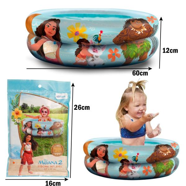 Imagem de Piscina Infantil Inflavel Redonda Moana Princesa Disney 21L