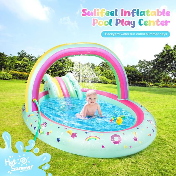 Imagem de Piscina infantil inflável SULIFEEL Rainbow Unicorn