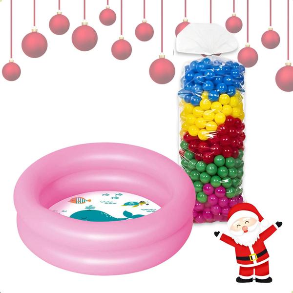 Imagem de Piscina Infantil Para Criança Bebe 28 litros + 50 Bolinhas coloridas