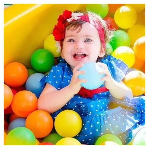 Piscina Infantil Para Criança Bebês 28 litros + 25 Bolinhas coloridas - Mor Imagem de Piscina Infantil Para Criança Bebês 28 litros + 25 Bolinhas coloridas