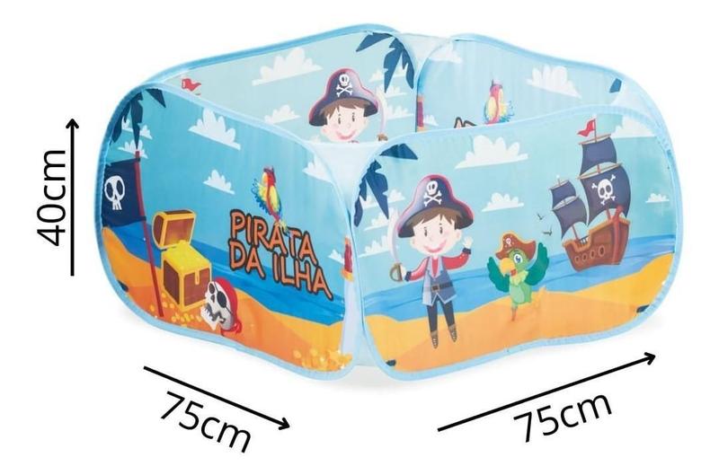 Imagem de Piscina Infantil Quadrada Com Bolinhas Pirata Da Ilha