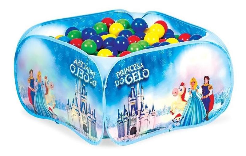 Piscina Infantil Quadrada Com Bolinhas Pricesa Do Gelo - Fabrincando Idéias Imagem de Piscina Infantil Quadrada Com Bolinhas Pricesa Do Gelo