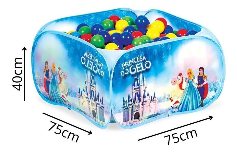 Piscina Infantil Quadrada Com Bolinhas Pricesa Do Gelo - Fabrincando Idéias Imagem de Piscina Infantil Quadrada Com Bolinhas Pricesa Do Gelo