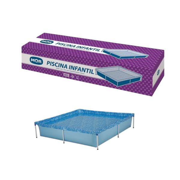 Imagem de Piscina Infantil Quadrada Grande Estrutural Pvc 1500 Litros - Mor