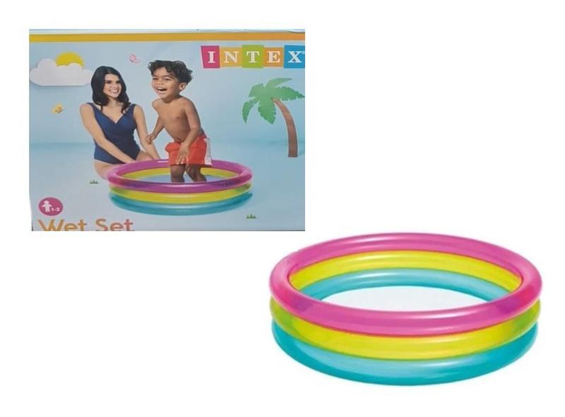 Imagem de Piscina Infantil Redonda Inflável Colorida 63 Litros Intex