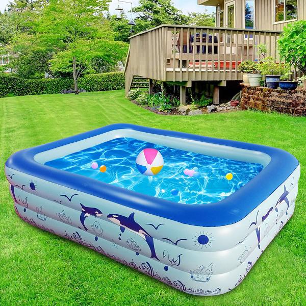 Piscina Infantil Retangular 300 Litros P/ Crianças e Pets Em PVC Resistente - Brastoy Imagem de Piscina Infantil Retangular 300 Litros P/ Crianças e Pets Em PVC Resistente