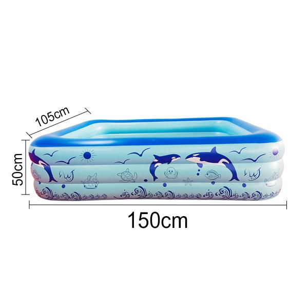 Piscina Infantil Retangular 300 Litros P/ Crianças e Pets Em PVC Resistente - Brastoy Imagem de Piscina Infantil Retangular 300 Litros P/ Crianças e Pets Em PVC Resistente