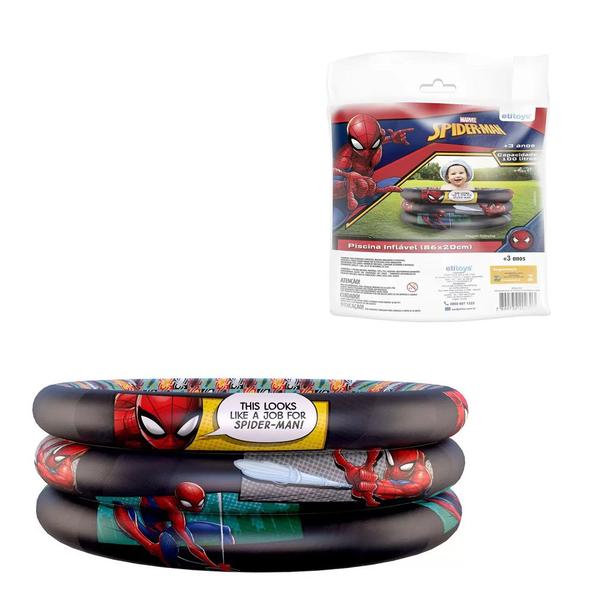 Imagem de Piscina Inflável 100L 86x20cm etitoys Marvel Spider