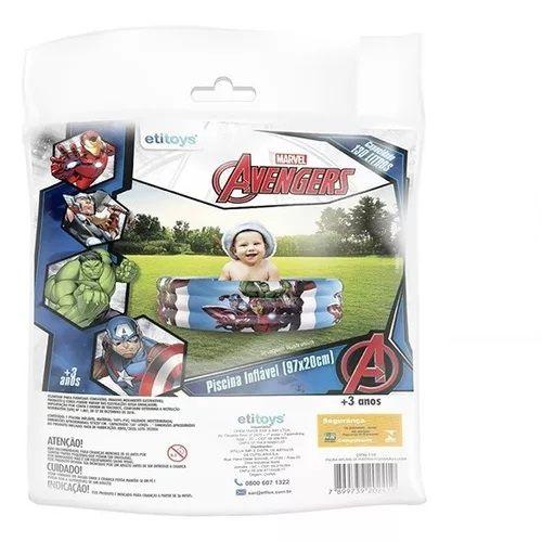 Imagem de Piscina Inflável 130L 97x20cm etitoys Marvel Avangers