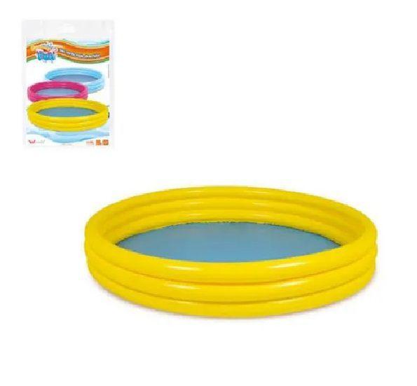 Imagem de Piscina Inflável 3 Anéis 99X23cm 118L Amarelo