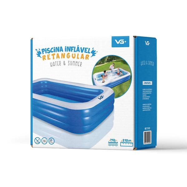 Imagem de Piscina Inflável 712 Litros Retangular Pvc 210 X 150 Cm Vg+