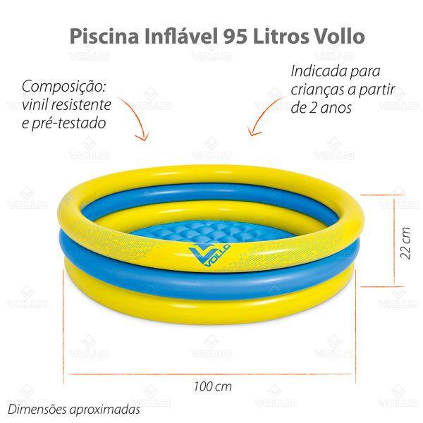 Imagem de Piscina Inflável 95 Litros Vollo VV17218