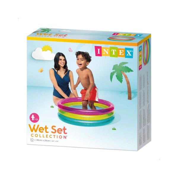 Imagem de Piscina Inflável Arco Iris (86x25xm) 63L Intex 57104 1 a 3 Anos