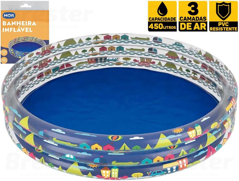 Imagem de Piscina Inflável Banheira Infantil Redonda 450 Litros - Mor 1.52mX30cm