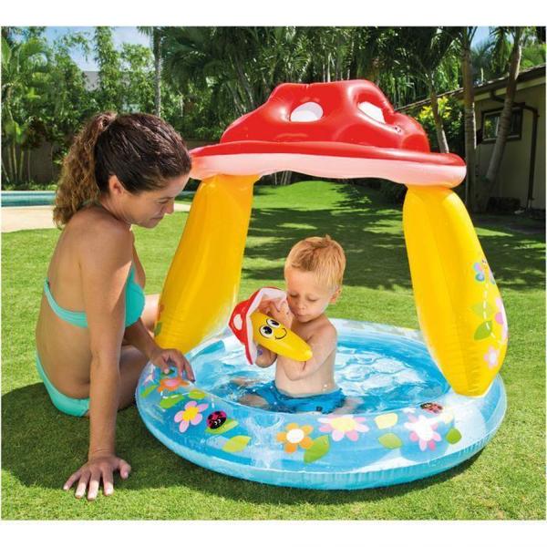 Imagem de Piscina Inflável Bebes Infantil Cobertura Cogumelo - Intex