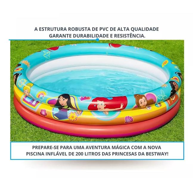 Piscina Inflável Bestway Princesas Disney Infantil Feminina 200 Litros 91099 Imagem de Piscina Inflável Bestway Princesas Disney Infantil Feminina 200 Litros 91099