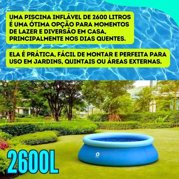 Imagem de piscina inflavel criança adulto jardim grande 2600 litros diametro Azul