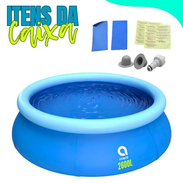 Imagem de piscina inflavel criança adulto jardim grande 2600 litros diametro Azul