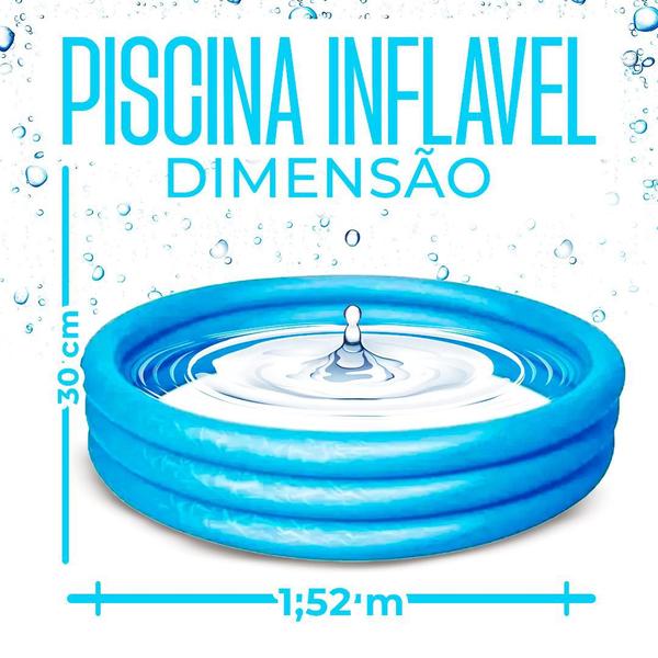 Imagem de Piscina Inflável de Plástico Infantil 282 Litros  