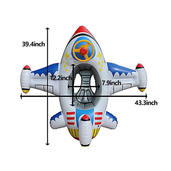 Imagem de Piscina inflável em forma de avião flutuante para crianças de até 25 kg