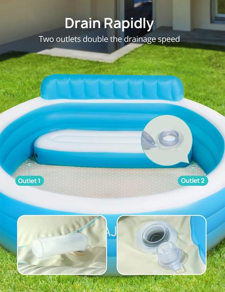 Imagem de Piscina inflável Evajoy Full-Size Swimming Family 491L