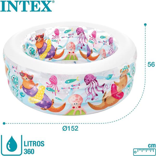 Imagem de Piscina Inflável Familiar Aquarium Intex 360L