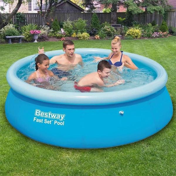 Imagem de Piscina Inflável Fast Set 5377 Litros com Filtro e Bomba Manual Bestway